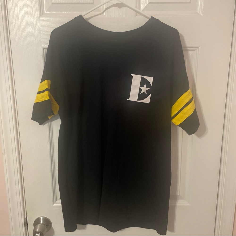 Elton John Farewell Tour Black Shirt with Yellow Stripes